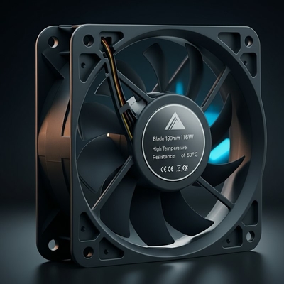قوة الشفرة 190mm 116W مقاومة درجة حرارة عالية من 60 °C EC مروحة محورية