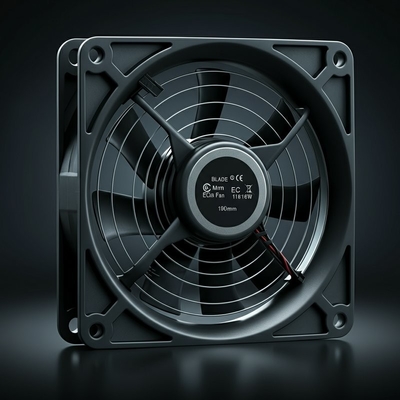 قوة الشفرة 190mm 116W مقاومة درجة حرارة عالية من 60 °C EC مروحة محورية